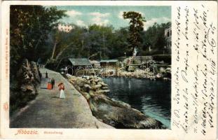 1905 Abbazia, Opatija; Strandweg. Verlag von G. Rüger &amp; Co. / tengerpart / shore (EK)