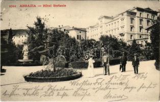 1904 Abbazia, Opatija; Hotel Stefanie / szálloda / hotel (szakadás / tear)