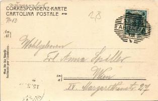 1904 Abbazia, Opatija; Hotel Stefanie / szálloda / hotel (szakadás / tear)