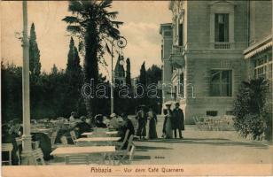 Abbazia, Opatija; Vor dem Café Quarnero. Markert &amp; Sohn Kunstanstalt No. 1109. / café terrace (r)