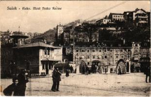 Fiume, Rijeka, Susak; Most Preko Recine. M. I. Banic / Határhíd / border bridge (EK)