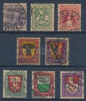 Svájc 1917-1919 3 db komplett kiadás szép bélyegzésekkel (Mi EUR 200,-)