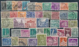 Berlin 1949-1963 6 klf komplett kiadás + 5 db töredék jobbakkal (összesen 45 db bélyeg)