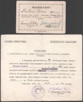 cca 1935 Vegyes választási irat tétel, igazolvány, szavazólap, stb