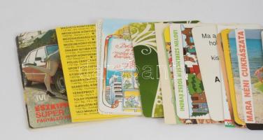 39 db vegyes kártyanaptár, közte 4 erotikus