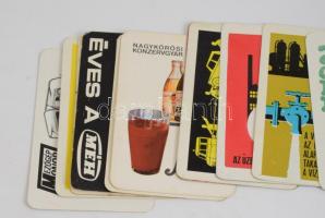1971-1986 Vegyes kártyanaptár tétel, 17 db, közte két erotikus