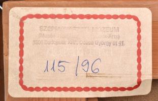 Jelzés nélkül, XVIII. sz- XIX. sz. eleje: Pap imakönyvvel. Olaj, vászon. Hátoldalán Szépművészeti Mú...