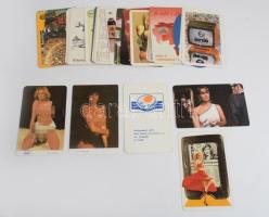1980-1988 Vegyes kártyanaptár tétel, 27 db, közte két erotikus