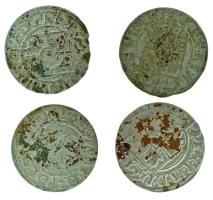 Lengyel-Litván Nemzetközösség 1621-1625. 3p / Póltorak (1/24 Tallér) Ag "III. Zsigmond" Bydgoszcz (4xklf: 1,23g, 1,15g, 0,99g, 0,94g) T:VF,F Polish-Lithuanian Commonwealth 1621-1625. 3 Polker / Półtorak (1/24 Thaler) Ag "Sigismund III" Bydgoszcz (4xdiff: 1,23g, 1,15g, 0,99g, 0,94g) C:VF,F Krause KM#41