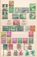 Német 75 db füzetbélyeg, közte fordított párok, reklám szelvényesek