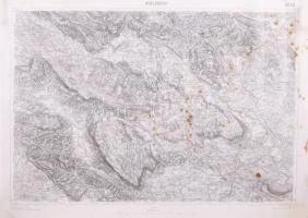 1914-1917 3 db katonai térkép (Bischoflack, Adelsberg, Gürz), kiadja: K.u.k. Militärgeographisches I...