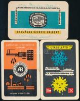 1965-1967 3 db kártyanaptár: Gelka, ÁB, Utasellátó