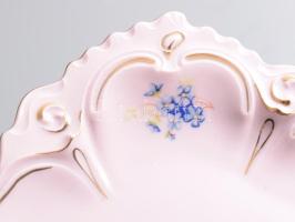 Haas és Czjizek porcelán tál. Rózsaszín. 32x18 cm Eredeti dobozában hibátlan