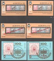 1982-1984 6 db klf emlékív vágottakkal, felülnyomatokkal