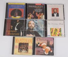 8 db zenei CD (közte karácsonyi témájúak): Christmas with Frank Sinatra &amp; Bing Crosby; Royal Philharmonic Orchestra - The Christmas Album; Demis Roussos - Forever And Ever; Luciano Pavarotti; stb.