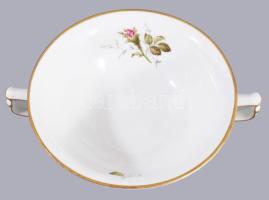 6 db Rosenthal domborított mintás leveses csésze. Kézzel festett, jelzett, kis kopással d: 14 cm