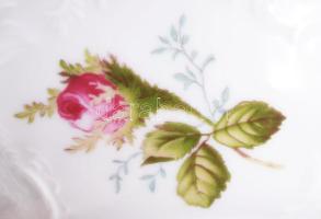 6 db Rosenthal domborított mintás leveses csésze. Kézzel festett, jelzett, kis kopással d: 14 cm