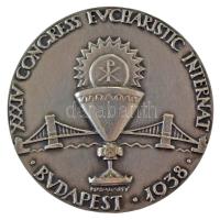 Madarassy Walter (1909-1994) 1938. "34. Eucharisztikus Világkongresszus Budapest 1938 - 1948 / Szent Jobb" ezüstözött bronz emlékérem. "NONVM CENTENARIVM S STEPHANI REGIS HVNGARIAE - 1938 / XXXIV CONGRESS EVCHARISTIC INTERNAT - BVDAPEST 1938" (56mm) T:AU picit kopott ezüstözés