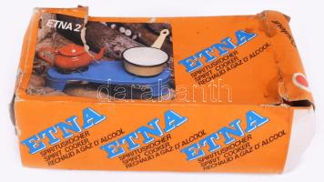 Etna Fémipari Szövetkezet, spirituszfőző, zománc, jelzett, hibátalan, nem használt 34 cm