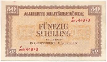 Ausztria 1944. Szövetséges megszállás 50Sch "C29 644970" T:XF Austria 1944. Allied Occupation 50 Schilling "C29 644970" C:XF Krause P#109