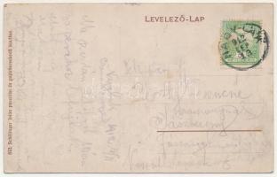 1912 Nagylak, Nadlac; Görög keleti román templom, Nadlacana román takarékintézet. Schillinger Jolán ...