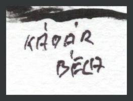 Kádár Béla jelzéssel: Akt. Tus, papír. 30x19,5 cm