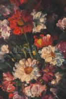 Koszta jelzéssel: Csendélet. Olaj, karton. 40x30 cm. Dekoratív, sérült fakeretben