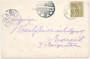 1902 Hidasliget, Bruckenau, Pischia; Templom, községháza / church, town hall (r)