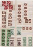 50 db bélyeg ívszéli dupla fogazással vagy festékcsíkkal, berakólapon