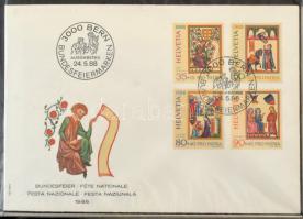 Svájc 100 db FDC az 1970-es, 1990-es évekből, FDC berakóban