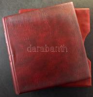 Svájc 2006-2015 Színes, előnyomott Lindner falcmentes album bordó gyűrűs borítóval, tokkal, új állapotban