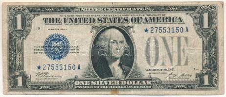 Amerikai Egyesült Államok 1928A 1$ "Silver Certificate" kisméretű, kék pecsét "Walter Orr Woods - Andrew William Mellon" T:F,VG USA 1928A 1 Dollar "Silver Certificate" small size, "Walter Orr Woods - Andrew William Mellon" C:F,VG Krause P#412a