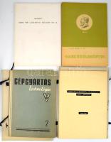 Műszaki témájú kiadványok, 4 db: Gépgyártástechnológia, a Gépipari Tudományos Egyesület műszaki folyóirata III. évf. 2. sz. + Reprint from the Ganz-MÁVAG Bulletin No. 44. (angol nyelvű) + Ganz közlemények 28. sz., 1958. június + Korrózióálló, hézagmentes padlószerkezet vasúti járműveken. Tanulmány. Vegyes állapotban, mappában.