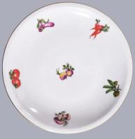 Alföldi 6 darab gyümölcsmintás tányér, jelzett, kis kopással, d: 16,5 cm