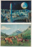 7 db MODERN 3 dimenziós képeslap / 7 modern 3D art postcards