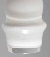 Iparművész kétrétegű váza, jelzett, hibátlan, m: 17 cm