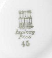 Zsolnay manófüles tejkiöntő, jelzett, hibátlan, m: 10 cm