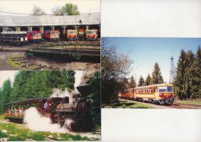 15 db MODERN gőzmozdony, vonat képeslap / 15 MODERN locomotives, trains postcards