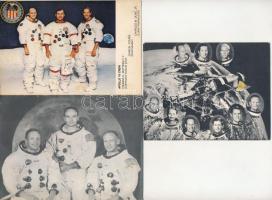 12 db MODERN űrhajós képeslap: amerikai, magyar és szovjet űrrepülés, asztronauták, kozmonauták / 12...