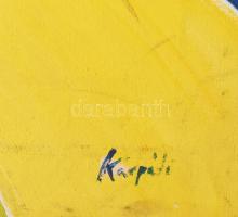 Kárpáti Eszter (-): Születés, 2000. Akril, vászon, jelzett. 67×50 cm