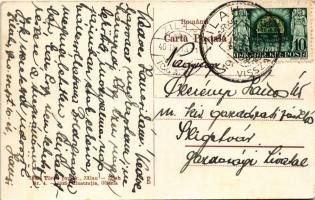 1940 Zilah, Zalau; Casa de petrecere, Baie abori / Vigadó, gőzfürdő, üzletek. Kiadja Török / street ...