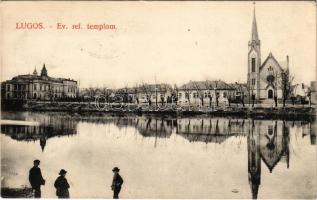 1909 Lugos, Lugoj; Református templom. Auspitz Adolf kiadása / Calvinist church (EK)