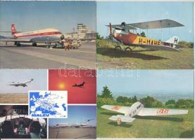 21 db MODERN motívum képeslap: repülés, repülőgépek, MALÉV / 21 MODERN motive postcards: aircrafts, airplanes