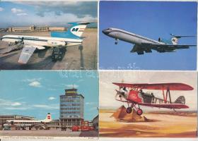 21 db MODERN motívum képeslap: repülés, repülőgépek, MALÉV / 21 MODERN motive postcards: aircrafts, ...