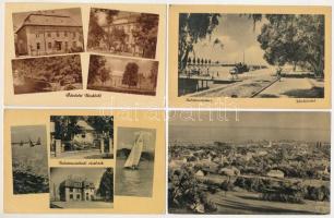 21 db MODERN magyar város képeslap (Képzőművészeti Alap, Művészeti Alkotások 50 és 60 filléres lapok) / 21 MODERN Hungarian town-view postcards