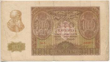 Lengyelország / Német megszállás 1940. 100Zl "A 4092877" T:VG Poland / German Occupation 1940. 100 Zlotych "A 4092877" C:VG Krause P#95