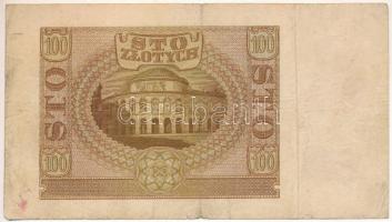 Lengyelország / Német megszállás 1940. 100Zl "A 4092877" T:VG
Poland / German Occupation ...