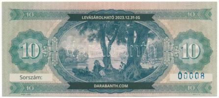 2023. "Darabanth Aukciósház" 2000Ft értékű, sorszámozott "00008" kuponja T:UNC