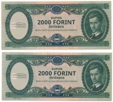 2023. "Darabanth Aukciósház" 2000Ft értékű, kuponja (2x) sorszámkövető "00149-00150" T:UNC