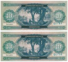 2023. "Darabanth Aukciósház" 2000Ft értékű, kuponja (2x) sorszámkövető "00149-00150&q...